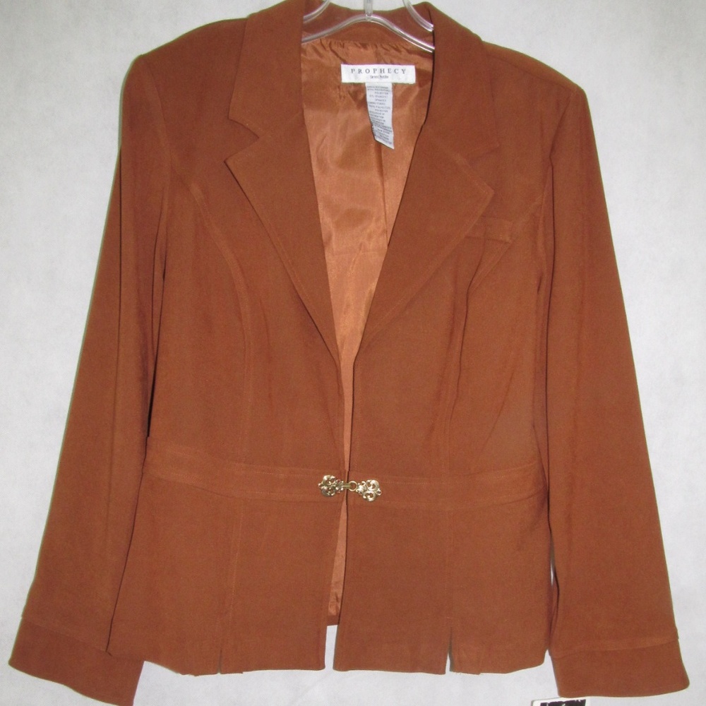 Prophecy Dress Petite Jacket Size 10P Brown Fancy - Picture 4 of 7
